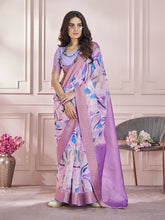 India Silk Lavender Fancy Fabric offers a luxurious blend of texture and color, perfect for adding elegance
